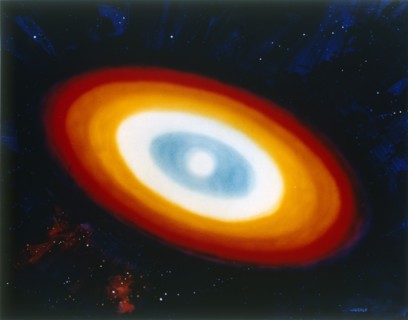Artist's impression of 'disc star' in constellation Cygnus. Creator: NASA.