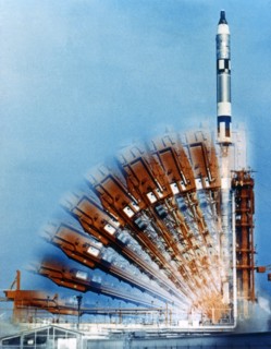 Launch of Gemini-Titan 2, Cape Kennedy Air Force Station, Florida, USA, 19 January 1965. Creator: NASA.