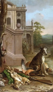 Dead game in a landscape, 1674. Creator: Melchior d'Hondecoeter.
