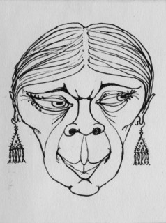 Grotesque face, 1952. Creator: Shirley Markham.