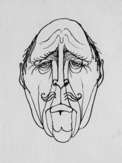 Grotesque face, 1952. Creator: Shirley Markham.