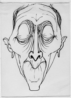 Grotesque face, 1952. Creator: Shirley Markham.