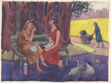 'An Incident in the Park', 1952. Creator: Shirley Markham.