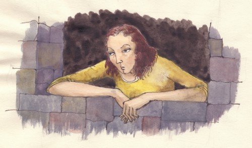 Grumpy woman, c1950. Creator: Shirley Markham.