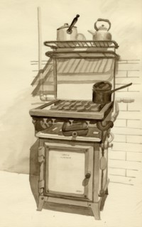 Gas stove, 1951. Creator: Shirley Markham.