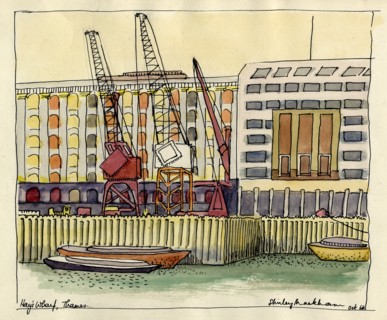 'Hay's Wharf, Thames', c1951.  Creator: Shirley Markham.