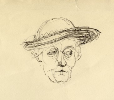 Woman in hat, 1953. Creator: Shirley Markham.