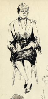 Seated woman, 1953. Creator: Shirley Markham.