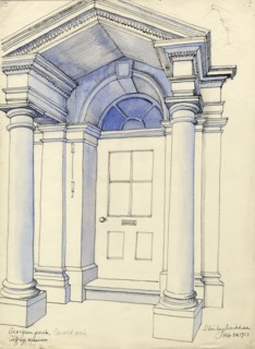 'Georgian porch', 1951.  Creator: Shirley Markham.