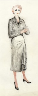 Woman in black dress, c1950. Creator: Shirley Markham.