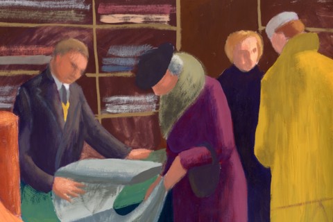 Draper's shop, 1951. Creator: Shirley Markham.