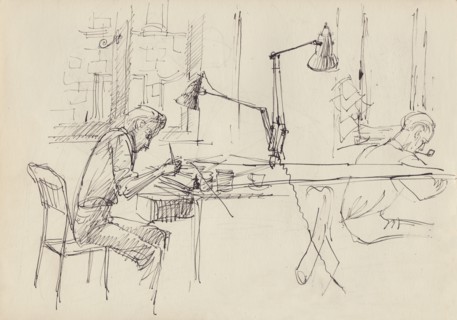 Graphic design studio, c1950. Creator: Shirley Markham.