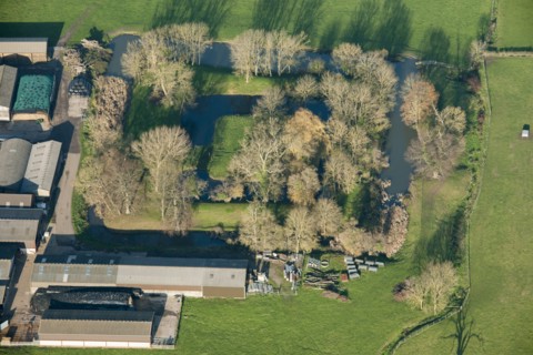 Moated site and Civil War defences at Strensham Castle, Worcestershire, 2014