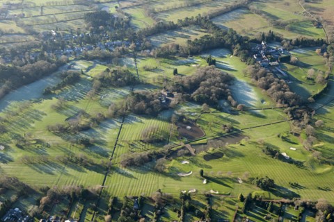 Ladbrook Park Golf Course with extensive ridge and furrow earthworks, Warwickshire, 2014