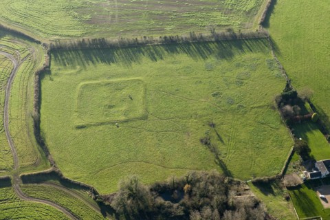 Moated site, associated ponds and earthworks, Gloucestershire, 2014