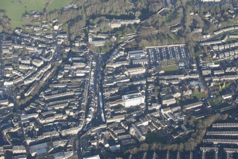 Town centre on market day, Skipton, North Yorkshire, 2014