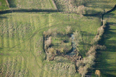 Medieval moat, Earls Croome, Worcestershire, 2014