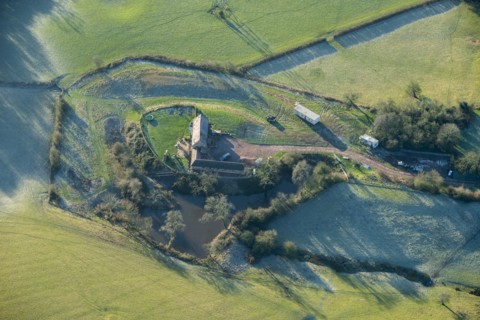 Moated site at Church Farm, Morton Bagot, Warwickshire, 2014