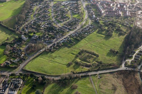 Moats, fishponds and shrunken medieval village remains, Barton Seagrave, Northamptonshire, 2014