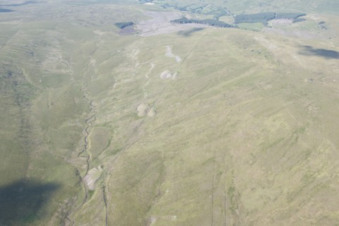 Spoil heaps and trackway, Blea Moor Tunnel, North Yorkshire, 2014