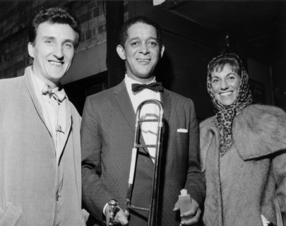 Trummy Young back stage on Day 2 at Finsbury Park Astoria, London, 1962.