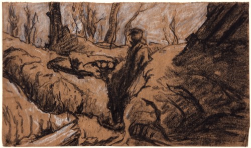 A Man in a Trench, c1914.