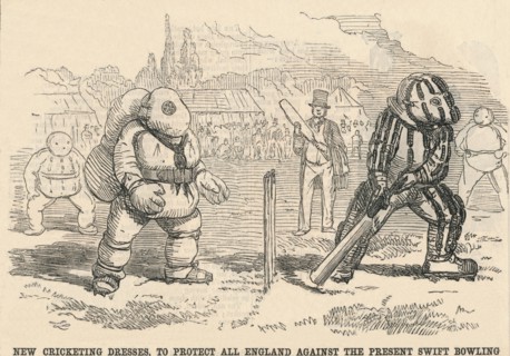 New Cricketing Dresses, To Protect All England Against The Present Swift Bowling', 1854.