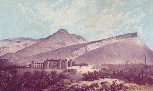 Holyrood Palace & Arthur Seat', c1880.