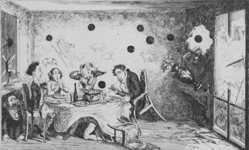 An Interrupted English Dinner Party at Paris', c1849.