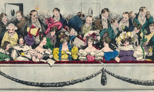 Balcony at the theatre, 19th century?