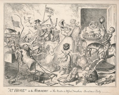 "At Home" in the Nursery, or The Masters and Misses Two Shoes Christmas Party', 1835.