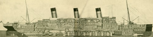 The Majestic (56,551 Tons) Shown in Section', c1930.