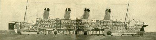 The Olympic (46,439 Tons) Shown in Section', c1930.