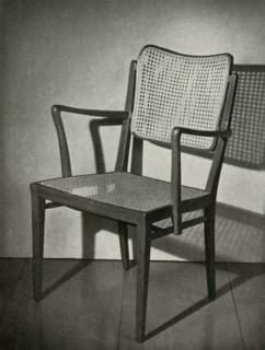Armchair of polished mahogany, by Nils Enstrom made by AB Ferd. Lundquist & Co.', 1949