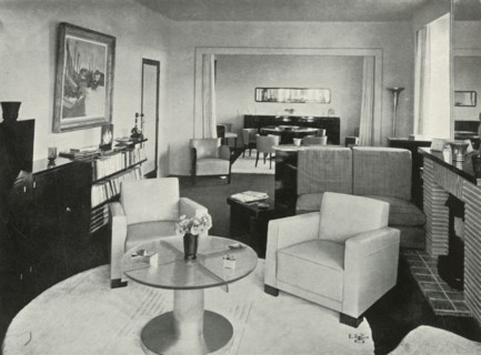 Studio and dining-room in house in Brussels', 1937.