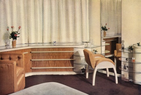 Bedroom in Hampstead, London, designed by J. Duncan Miller for Mrs. Schneerson', 1937.