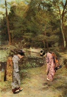 Greetings in the Temple Grounds', 1910.