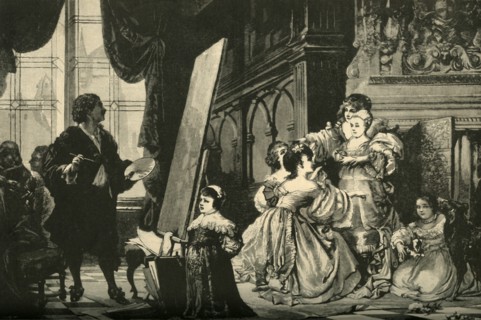 Vandyck Painting the Children of Charles I', 1883.