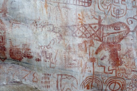 Pictography, Faical, San Ignacio, Cajamarca, Peru, 2015.