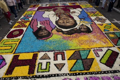 Holy Week Surco Flower Carpet, Lima, Peru, 2015.