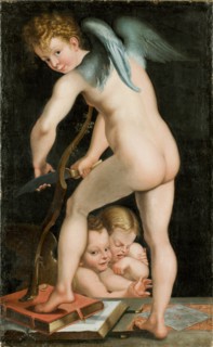 Bow-carving Cupid, Between 1534 und 1540.