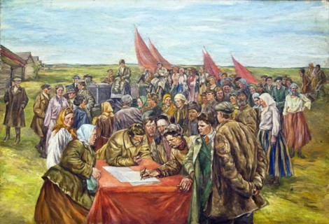The signing the government bonds, Mid of 1930s.