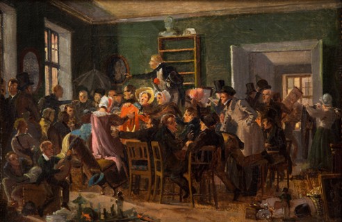 Scene from an auction, 1835.