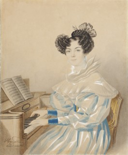 Portrait of Tatiana Petrovna Lvova (1789-1848), née Poltoratskaya, 1820s.