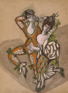 Costume design for the theatre play The Marriage of Figaro by P. de Beaumarchais, 1915.
