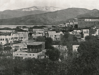 View of the city with Mount Lebanon, Beirut, 1895.