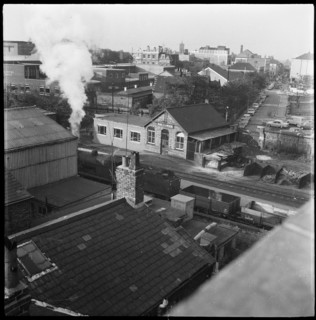Railway tracks and pay office, 1965-1968