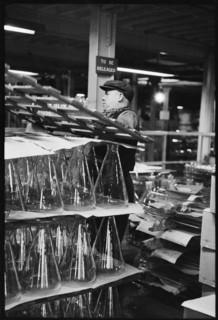 Worker at the Wear Flint Glass Works, Alfred Street, Millfield, Sunderland, 1961