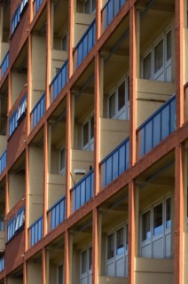 Balconies of blocks of flats, Islington, London, 2005.  Creator