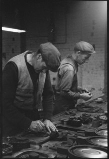 Workers at the Wear Flint Glass Works, Alfred Street, Millfield, Sunderland, 1961